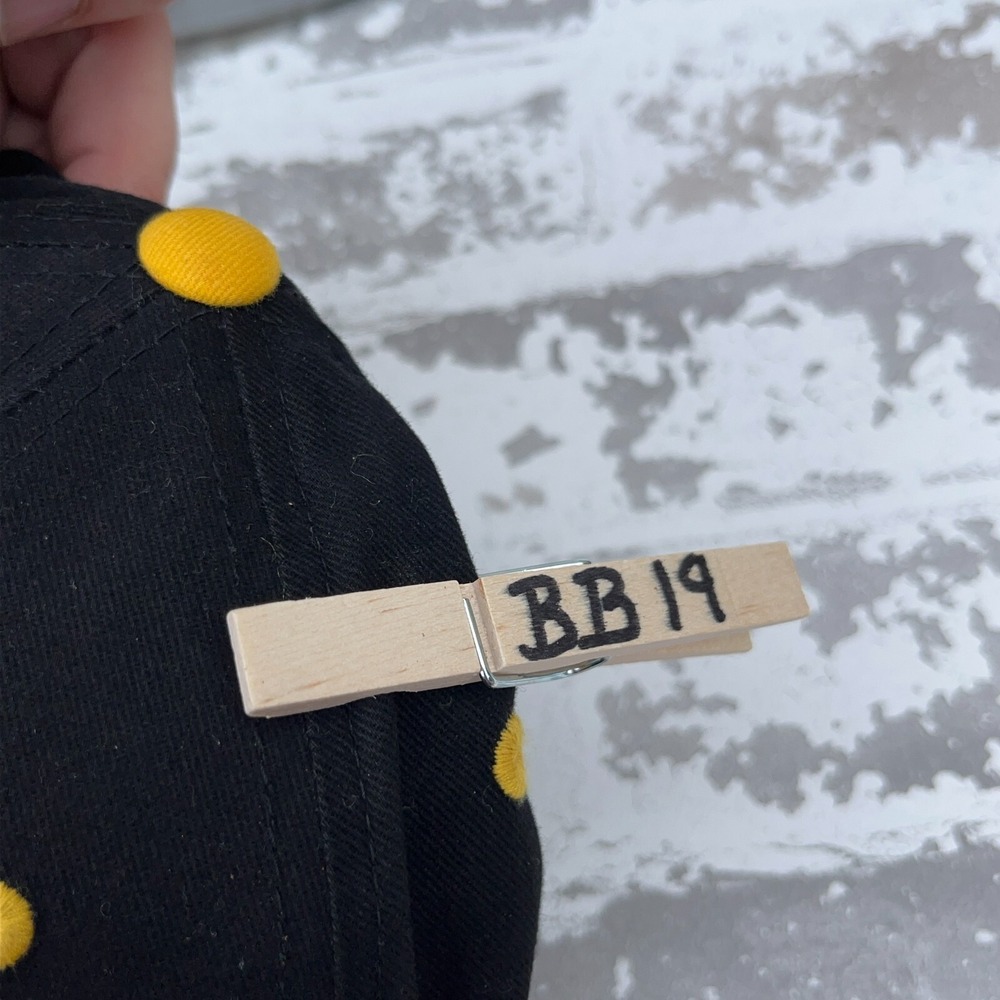 Vintage Nascar Hat Cap Strap Back Black Yellow CAT Racing Caterpillar Y2K 00s - Picture 10 of 10